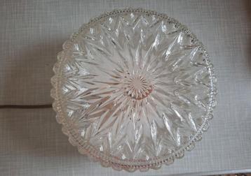 Vintage glazen plafondlamp / plafonnière  beschikbaar voor biedingen