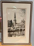 Originele ets van Leiden, Roodenburg, 1953, gesigneerd, Antiek en Kunst, Ophalen of Verzenden