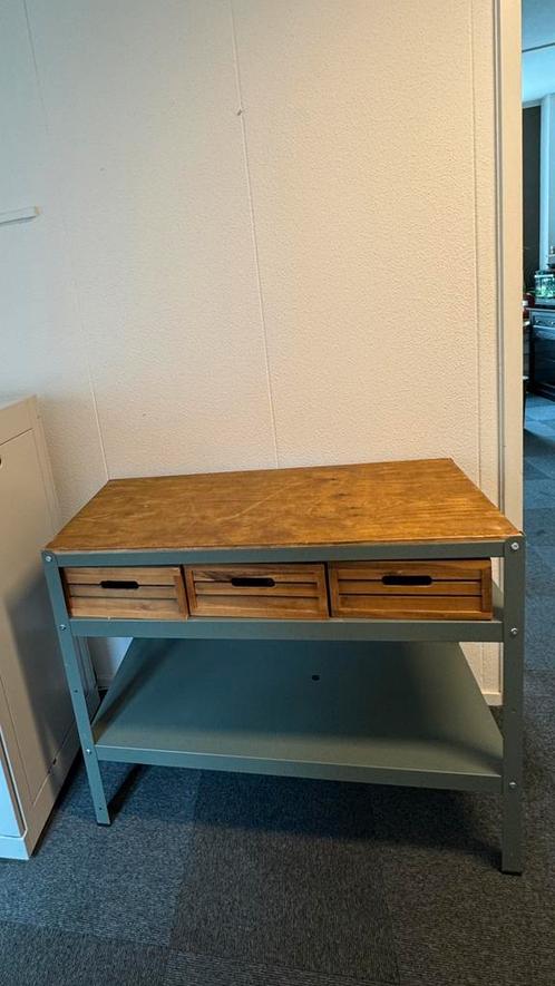 Ikea werkbank groen, Huis en Inrichting, Tafels | Sidetables, Zo goed als nieuw, 25 tot 50 cm, Rond, Verzenden