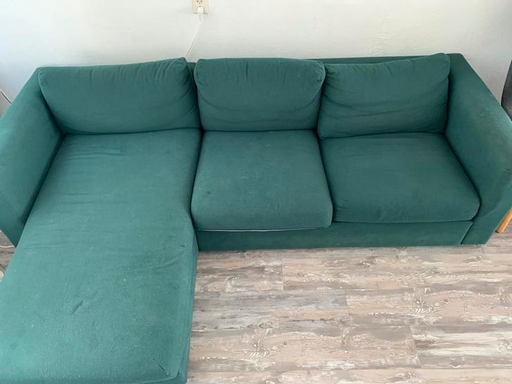 Groene 3-zits bank - zacht & comfortabel!, Huis en Inrichting, Banken | Bankstellen, Gebruikt, Rechte bank, Driepersoons, 250 tot 300 cm