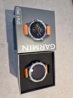 Garmin Fenix 5 Plus - Multisport GPS Horloge, Gebruikt, Garmin, Oranje, Ophalen of Verzenden