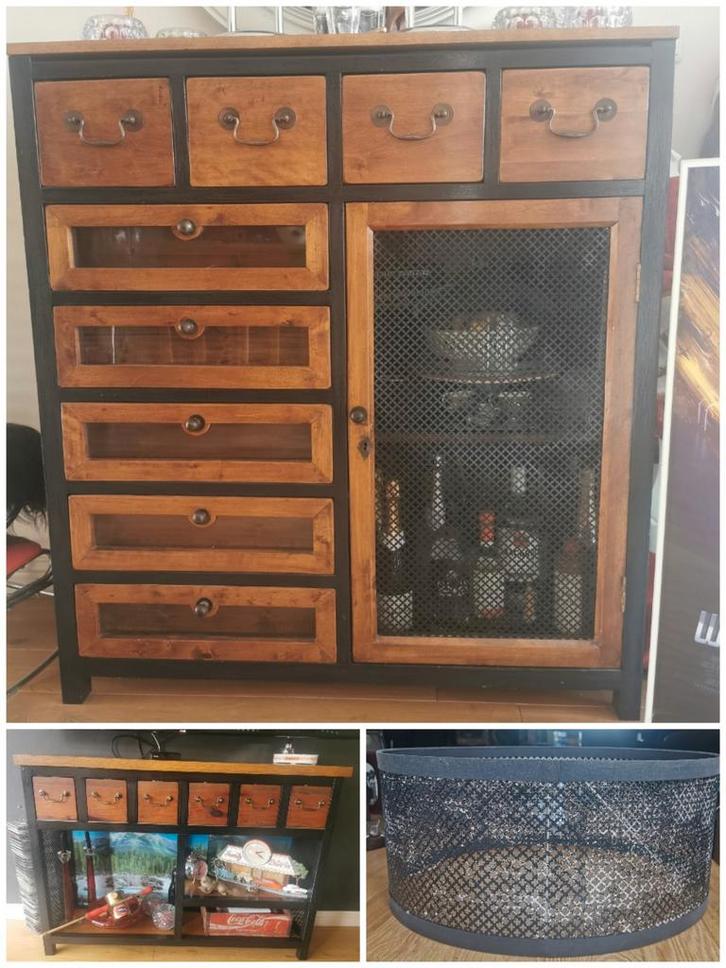 Set van twee mooie kasten en een lampenkap, Huis en Inrichting, Kasten | Wandmeubels, Zo goed als nieuw, Minder dan 100 cm, Minder dan 150 cm