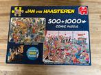Jan van Haasteren 500+1000 st puzzels in 1 doos, Hobby en Vrije tijd, Denksport en Puzzels, Ophalen of Verzenden, 500 t/m 1500 stukjes