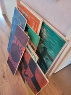 Abstracte olieverfschilderijen 9 stuks, Antiek en Kunst, Kunst | Schilderijen | Abstract, Ophalen