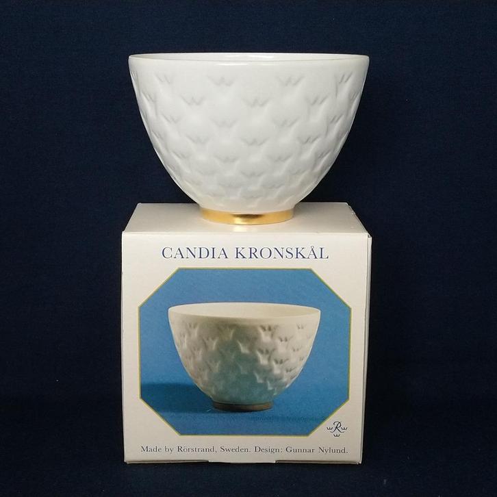 Rörstrand Candia Kronskal (Gunnar Nylund) - rond schaaltje, Antiek en Kunst, Kunst | Designobjecten, Ophalen of Verzenden