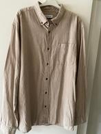linnenlook overhemd Jack & Jones XXL zand, Verzenden, Beige, Zo goed als nieuw, Halswijdte 43/44 (XL)