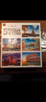 5 x 1000 stukjes puzzel, Ophalen of Verzenden, 500 t/m 1500 stukjes, Zo goed als nieuw, Legpuzzel