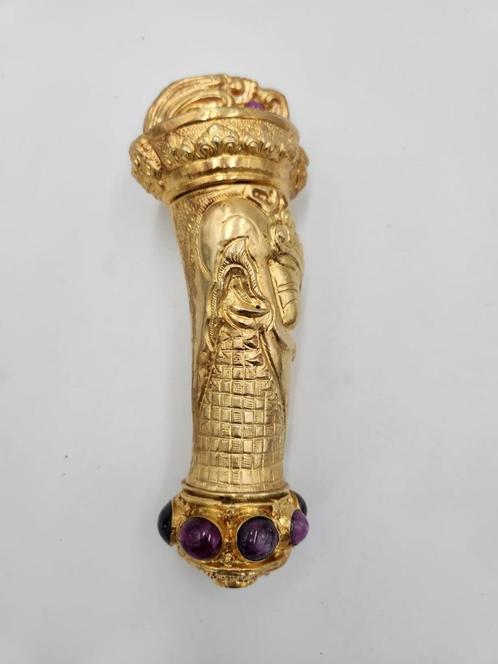 Keris Handle Greep Kris Bali Gerantim Zilver Goud kris HTA65, Antiek en Kunst, Kunst | Niet-Westerse kunst, Verzenden