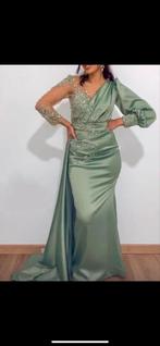 Elegante Groene Avondjurk, Ophalen of Verzenden, Zo goed als nieuw, Caroline, Maat 36 (S)