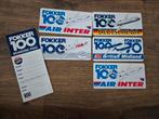 Fokker 100 stikkers en boarding pass, Ophalen of Verzenden, Kaart, Foto of Prent