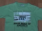 Leuk groen t-shirt met opdruk van o.a. tekst maat 152, Ophalen of Verzenden, Gebruikt, Jongen, Shirt of Longsleeve