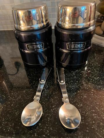 2x Thermos Voedseldrager Zwart beschikbaar voor biedingen