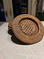 4x Rieten onderborden - Ø 20 cm, Huis en Inrichting, Ophalen, Gebruikt