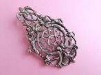 jwg XL Grote antiek Victoriaans ornament broche zilver 1890, Verzenden, Overige materialen, Broche