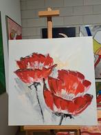 Klaprozen Schilderij 80x80, Ophalen of Verzenden