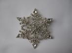 Broche  ijskristal met heldere rijnsteentjes, Verzenden, Zo goed als nieuw