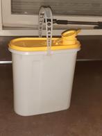 Tupperware vintage sap/schenk/picknick kan met hengsel geel, Huis en Inrichting, Ophalen of Verzenden, Zo goed als nieuw, Geel