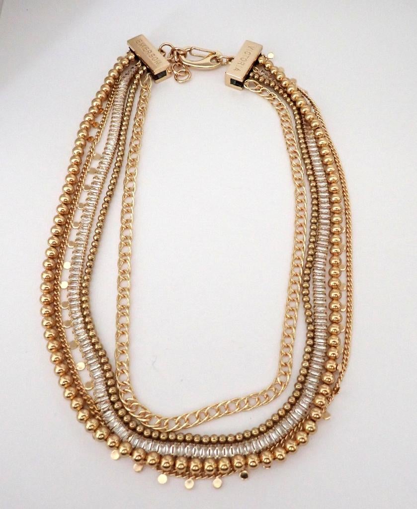 Prachtig merkcollier, Sieraden, Tassen en Uiterlijk, Kettingen, Verzenden, Zo goed als nieuw, Goud, Overige materialen