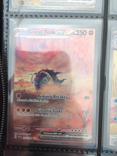 Great Tusk SIR, Hobby en Vrije tijd, Verzamelkaartspellen | Pokémon, Zo goed als nieuw, Losse kaart, Ophalen of Verzenden