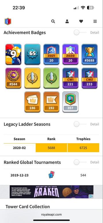 Clash Royale - dik account beschikbaar voor biedingen