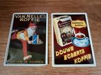 2 Nostalgische Reclame borden 10x14 cm - Koffie, Ophalen of Verzenden, Gebruikt, Reclamebord