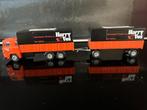 Tekno Scania 141 V8 Harry Vos conv combi, Hobby en Vrije tijd, Modelauto's | 1:50, Ophalen of Verzenden, Zo goed als nieuw, Bus of Vrachtwagen