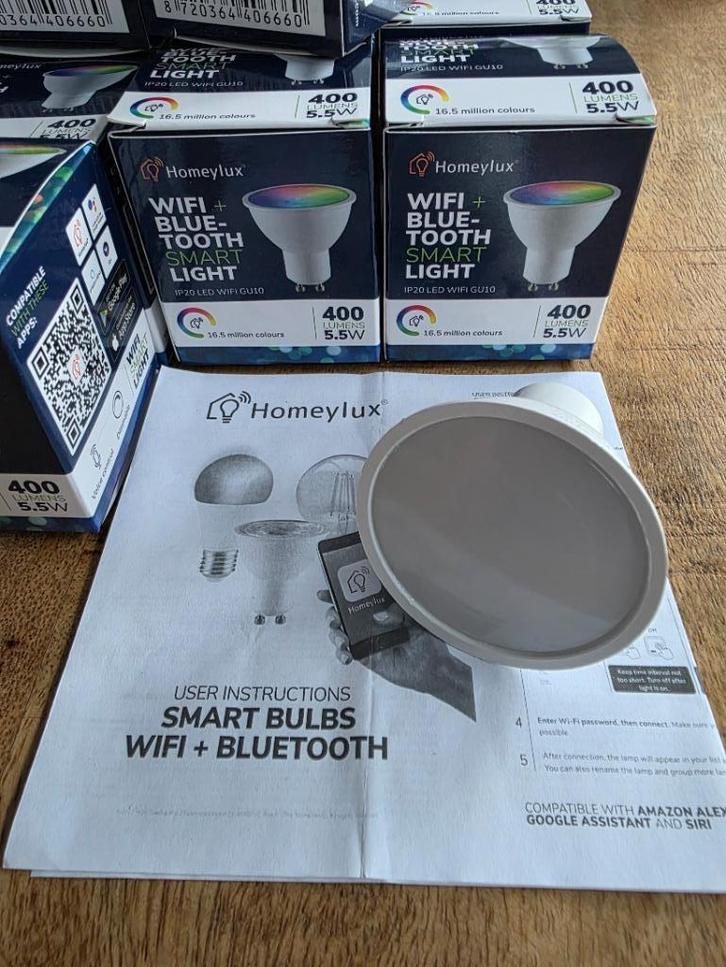 21 x Smart dimbare GU10 LED smart lamp - WiFi / Bluetooth, Huis en Inrichting, Lampen | Losse lampen, Nieuw, Led-lamp, Minder dan 30 watt