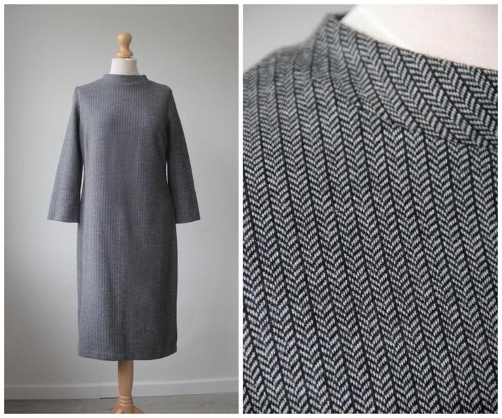Josephine & Co - nieuwstaat jurk / zwart grijs / maat 38, Kleding | Dames, Jurken, Zo goed als nieuw, Maat 38/40 (M), Grijs, Boven de knie