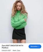Zara chunky trui met parels, Maat 38/40 (M), Zara, Ophalen of Verzenden, Zo goed als nieuw