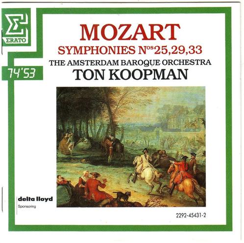 Mozart: Symfonieën 25, 29 en 33 ABO o.l.v. Ton Koopman, Cd's en Dvd's, Cd's | Klassiek, Zo goed als nieuw, Orkest of Ballet, Classicisme