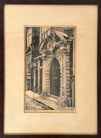 Pentekening Poortje Wijnkopersgildehuis Koestr. 10 Amsterdam, Ophalen of Verzenden