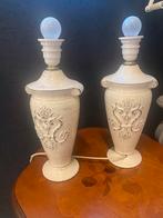 Twee Keramische Schemerlampen, Ophalen, Gebruikt, Overige materialen, Minder dan 50 cm