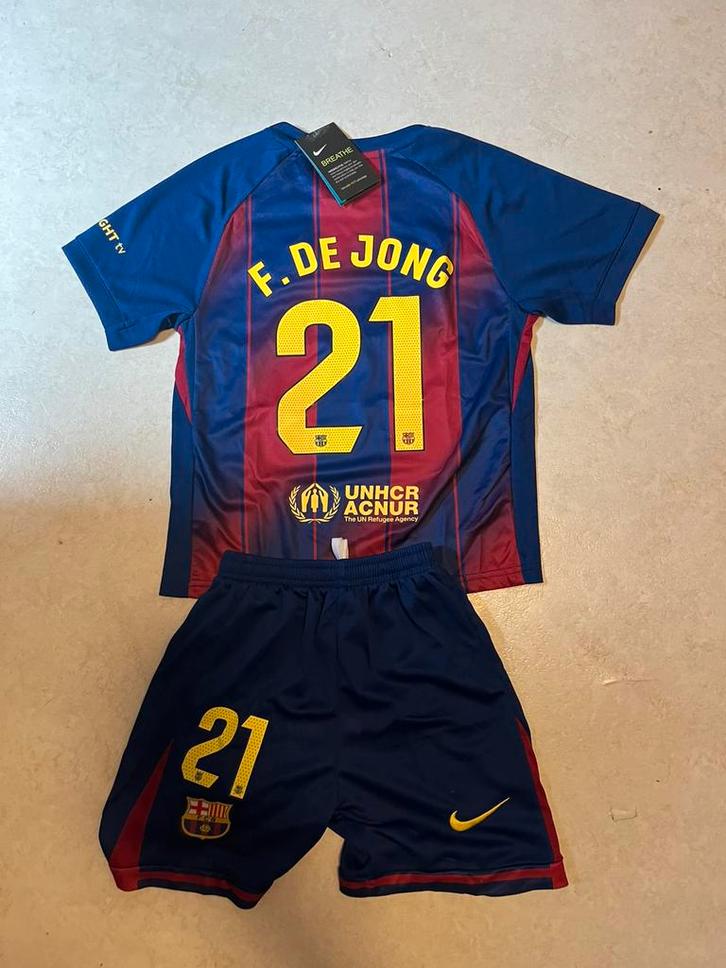Frenkie de jong Barcelona tenue alle maten, Sport en Fitness, Voetbal, Zo goed als nieuw, Shirt, Maat XS of kleiner, Ophalen of Verzenden