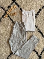 pyjama set shirt wit Primark, broek grijs hartjes hema XL, Ophalen of Verzenden, Gedragen, Maat 46/48 (XL) of groter