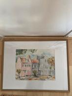 Hubert Bruckmeyer Aquarel - The Pink House Charleston, Antiek en Kunst, Ophalen of Verzenden