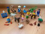 Playmobil, boerderij: poppetjes, paarden, zwaan, eekhoorn, Ophalen of Verzenden, Gebruikt