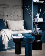 *WINKEL* vtwonen metal matt blauw stoere bijzettafel ø 31cm, 50 tot 100 cm, Moden bijzettafel, Duurzaam, Scandinavisch, Rond, Zo goed als nieuw