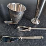 Verzilverde Brocante Set: Vaasje, Beker, Bestek, Verzenden, Zilver