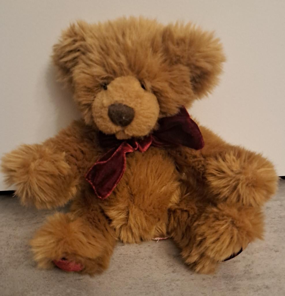 Rush Berrie Tinsel beer, vintage, Verzamelen, Beren en Cherished Teddies, Zo goed als nieuw, Stoffen beer, Overige merken, Ophalen of Verzenden