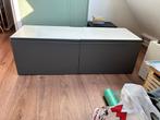 Ikea BESTÅ kast tv meubel wit 120 cm VÄSTERVIKEN donkergrijs, Ophalen, 100 tot 150 cm, Zo goed als nieuw, Minder dan 100 cm