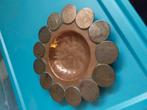 Koperen schaal met munten rand, Antiek en Kunst, Antiek | Koper en Brons, Ophalen of Verzenden