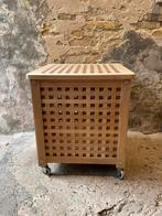 Ikea wasmand opbergbox bijzettafel hout, Ophalen, Gebruikt