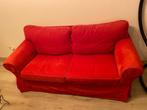 Ikea red custom made sofa corduroy material, Huis en Inrichting, Banken | Sofa's en Chaises Longues, Ophalen, Hout, 75 tot 100 cm