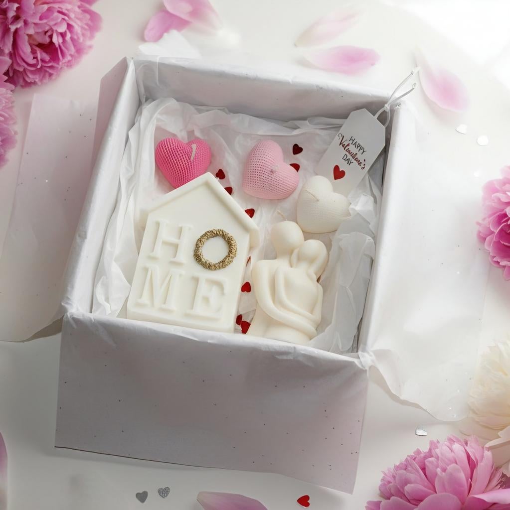 Handgemaakte Sojawas Kaarsenset, Gift set, Cadeauset, Overige materialen, Nieuw, Ophalen of Verzenden, Rood