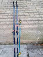 Langlaufski's, 2.10m, met stokken te koop., Ski's, Ophalen, Overige merken, Gebruikt