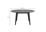by fonQ basic Crow Eettafel 140 cm - Zwart | Van €369, nu, 100 tot 150 cm, Nieuw, Ophalen of Verzenden, Vijf personen of meer
