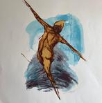 Zeefdruk J. van Delft  (Zomeropruiming), Antiek en Kunst, Kunst | Litho's en Zeefdrukken, Verzenden