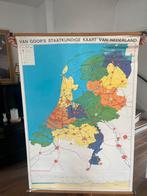 Van Goor’s vintage school kaart jaren 70 150x110cm, Antiek en Kunst, Antiek | Schoolplaten, Ophalen of Verzenden, Aardrijkskunde