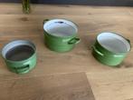 groene emaile pannen met deksels ( geen set), Antiek en Kunst, Ophalen of Verzenden
