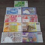 Set 9 guldenbiljetten 5 t/m 250 gulden (1973-1997), Postzegels en Munten, Bankbiljetten | Nederland, Ophalen of Verzenden, 5 gulden